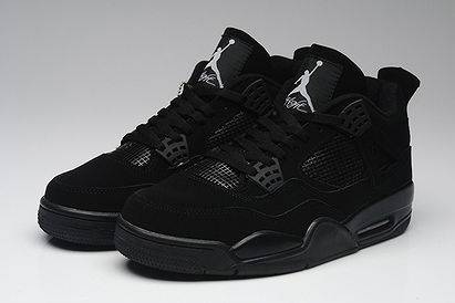 Nike Air Jordan 4 Retro All Black Mens Shoes