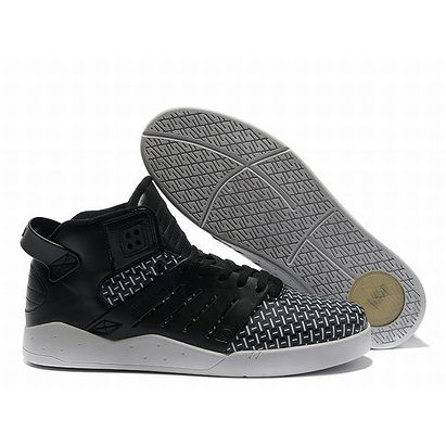 men supra skytop 3 black and white skateboard footwear