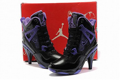 Nike Air Jordan 4 Heels (Black/Purple)