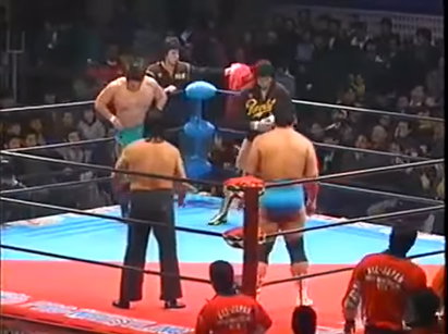 Genichiro Tenryu & Toshiaki Kawada vs. The Great Kabuki & Isao Takagi (AJPW, 01/24/90)