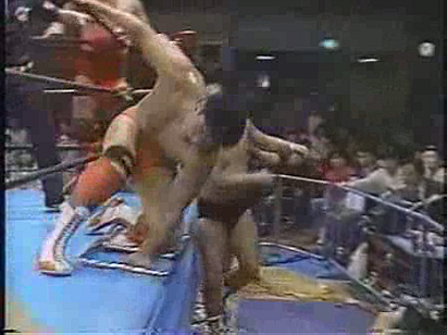 Mitsuharu Misawa, Toshiaki Kawada & Kenta Kobashi vs. Jumbo Tsuruta, Akira Taue & Masanobu Fuchi (AJPW, 04/20/91)