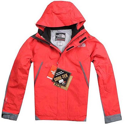 North Face Gore Tex XCR Jacket Red Gray-Mens