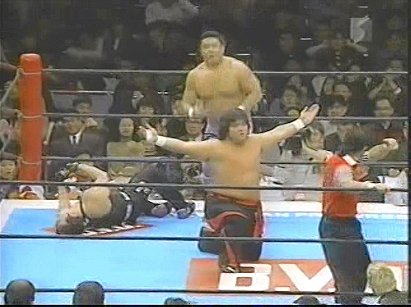 Junji Hirata & Shinya Hashimoto vs. Yoji Anjo & Yoshihiro Takayama (1996/02/25)