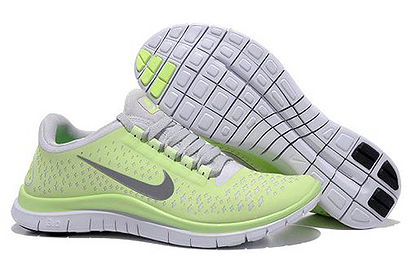 Nike Free 3.0 V4 Running Shoe Liquid Lime Reflective Silver White Women