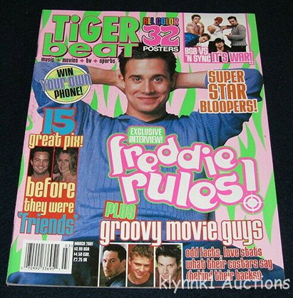 Tiger Beat Magazine March 2001 Freddie Prinze Jr NSync Backstreet Boys Britney