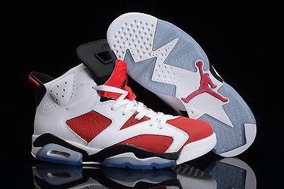 Super Max Perfect Jordan 6 Retro Carmine White Black Sport Shoes in Mens Size