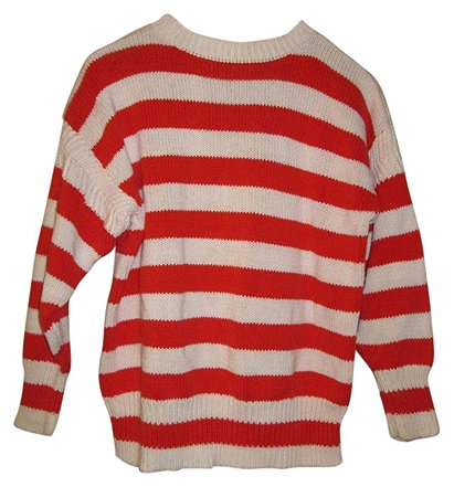 Gap '80s Vintage Red and White Stripes Sweater