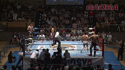 Suwama & Kaz Hayashi vs. Masayuki Kono & Minoru Tanaka (AJPW, 07/29/12)