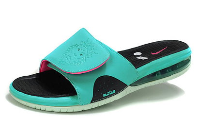 Nike Zoom Lebron James South Beach Preheat (Retro Filament & Green/Pink Flash) Mens Slide Sandal Slipper