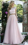 2016 Sherri Hill 50038 Two Piece Beaded Cheap Blush Homecoming Gown
