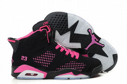 Air Jordan 6 Retro Black/Pink Women's