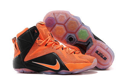 Grey Black Orange Men Size Nike Zoom LeBron XII 12 Basketball Sneakers