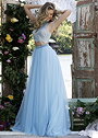 Light Blue Two Piece Beaded Sherri Hill 32347 Top Sparkly Prom Dress