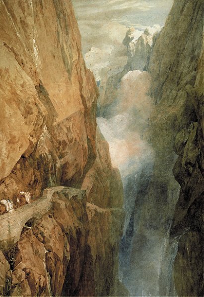 William Turner: Passage of Mount St. Gotthard from the Devils Bridge