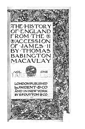 The History of England From the Accession of James II Volume 1