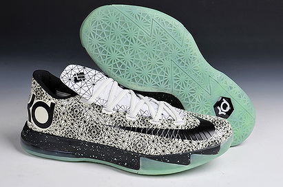 Harmony-Kevin Durant 6 Nike Brand Black/Green Glow Mens Sports Trainers
