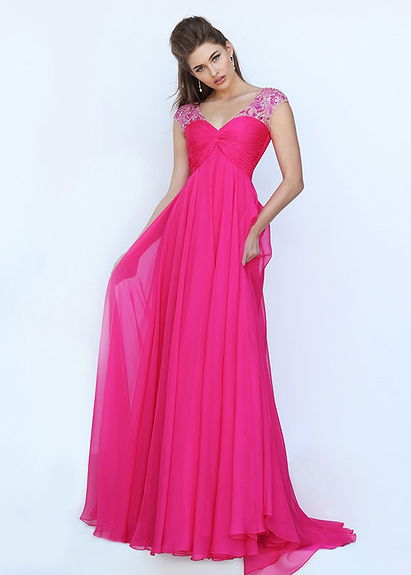 Sherri Hill 50045 Embellished Beaded Ruched Fuchsia Evening Dress