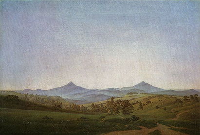 Caspar David Friedrich: Bohemian Landscape with Mount Milešovka