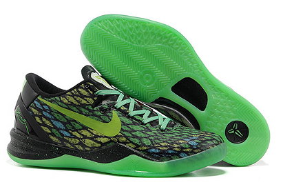 Nike Zoom Kobe 8 System Black/Green Kobe Bryant Shoes