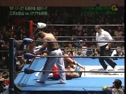Hayabusa & Jinsei Shinzaki vs. Mitsuhara Misawa & Jun Akiyama (AJPW, 11/27/97)