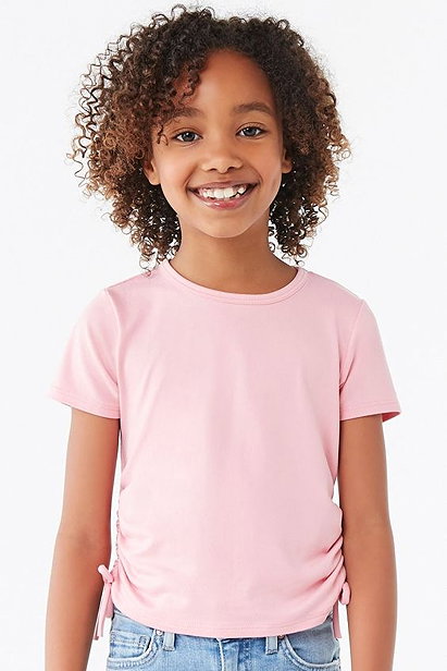 Girls Self-Tie Ruched Top (Kids) | Forever 21