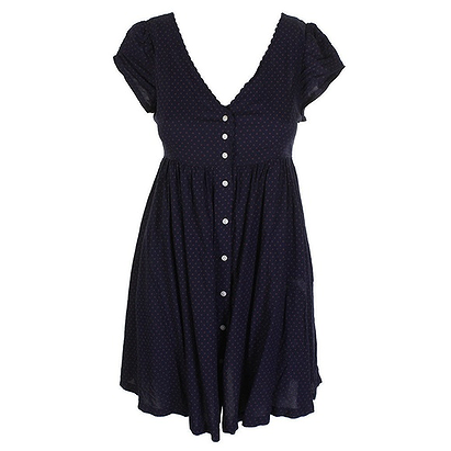 Denim Supply Navy Red Star Printed Cap Dress