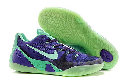Low Kobe Bryant Sports Shoes Nike ZK 9 EM Green/Court Purple Colorway