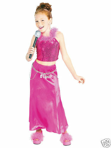 Pink Diva Rock Star Girls Child Costume - Large 12-14