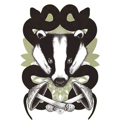 Badgering the snakes in the mushrooms