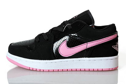 Michael Jordan Retro 1 Black/Pink Color Low Shoes Women Size