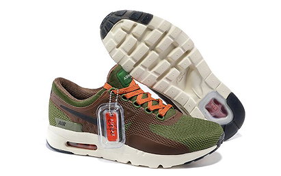 Cheap Nike Air Max Zero QS 87 Retro Mens Running Shoes Army Green Brown Orange 789695-007