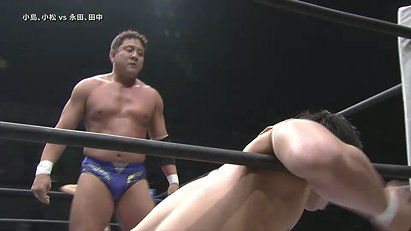 Yuji Nagata & Sho Tanaka vs. Satoshi Kojima & Yohei Komatsu (NJPW, New Japan Cup 2015, 03/15/15)