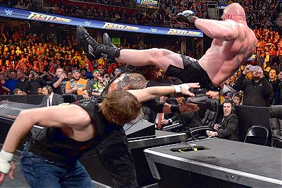 Roman Reigns vs. Dean Ambrose vs. Brock Lesnar (Fastlane 2016)