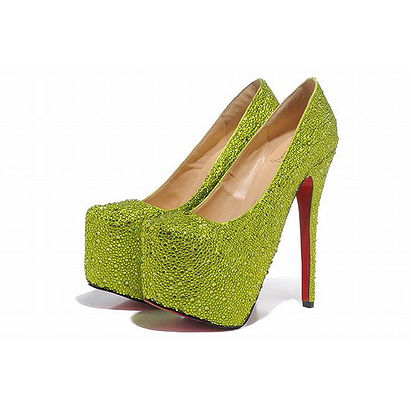Christian Louboutin Daffodile Strass 160mm Pumps Green