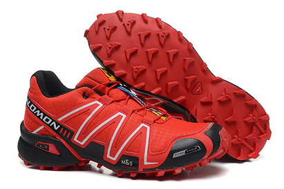 Mens Salomon Speedcross 3 Outdoor Athletic Running Sports Shoe red black