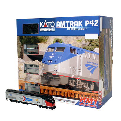 Kato HO 30-3003 HM1 Amtrak P42 Superliner Starter Set w/Amtrak #161 PH 1 Locomotive