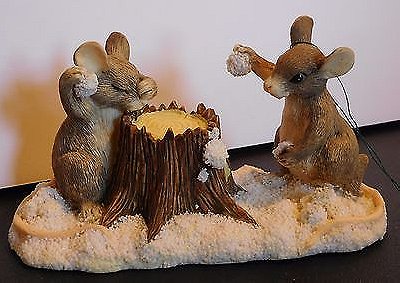 Charming Tails - Mice Having A Snowball Fight