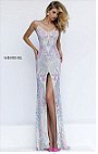 Sherri Hill 50361 Beaded Patterned Sleeveless V Neckline Slim Straps 2016 Multi Long Slit Evening Dresses