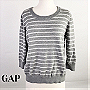 Gap Factory Gray & White Striped Sweater in Large