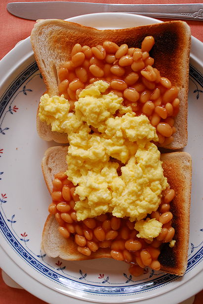 Scrambled Eggs & Baked Beans on Toast