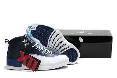 Michael Jordan 12 Blue and White Men Sneaker
