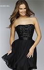 2015 Black Beaded Strapless Short Homecoming Dress By Sherri Hill 1961
