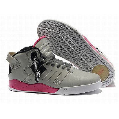Grey and Pink High Tops Supra Skytop 3 Sale with Men Size 