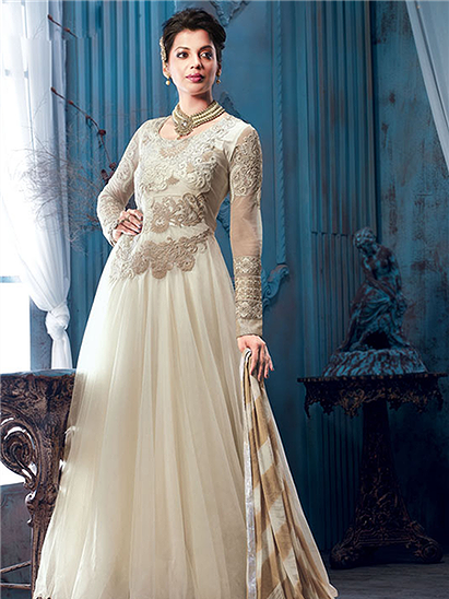 Party Wear Floor Length Anarkali from Shivam Prints