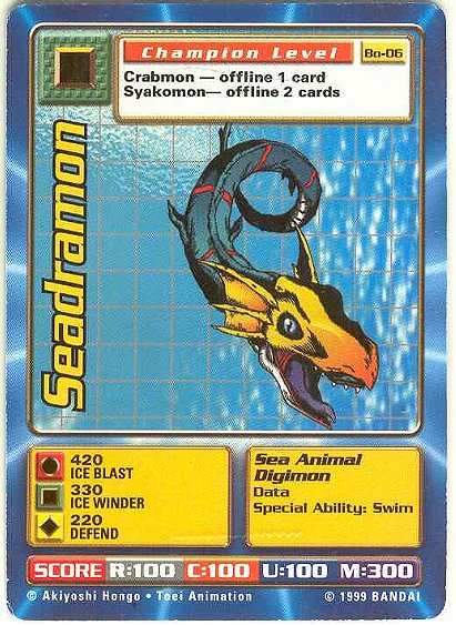 Digimon Digi-battle: Seadramon (Bo-06)