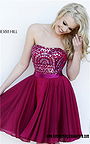 Ruby Beaded Sherri Hill 1978 Sweetheart Strapless Homecoming Dress 2015