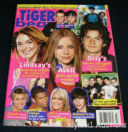 Tiger Beat Magazine July 2004 Avril Orlando Harry Potter Simple Plan Chad Ashton