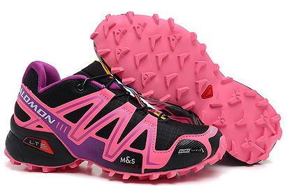 Mens Salomon Speedcross 3 Outdoor Athletic Running Sports Shoe black peach pink