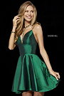 2018 Sweetheart Taffeta Homecoming Dresses Sherri Hill 52155 Emerald [Sherri Hill 52155 Emerald] - $180.00