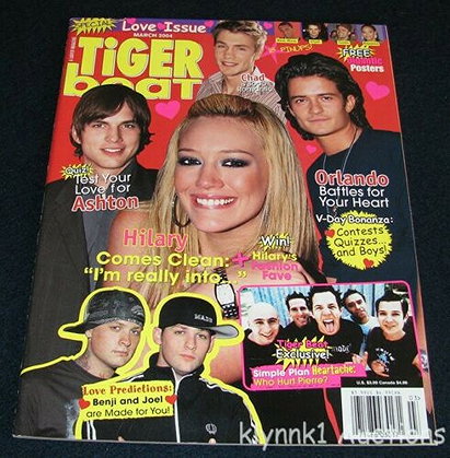 Tiger Beat Magazine March 2004 Hilary Duff Ashton Good Charlotte Simple Plan